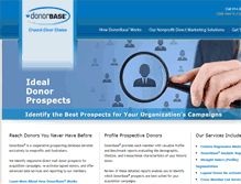 Tablet Screenshot of donorbase.com